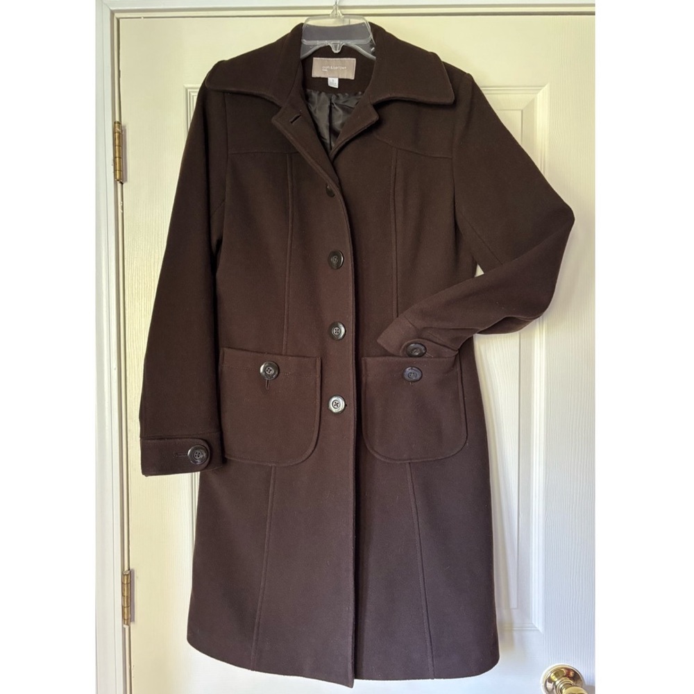 Croft & Barrow Women's Dark Brown Pea Coat